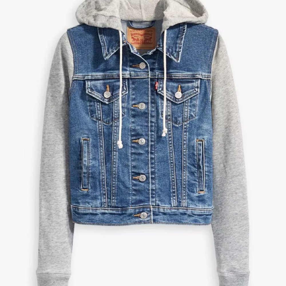 Levi's HYBRID ORIGINAL TRUCKER JACKET.- Size Medium (IndigoGlow Dark Wash)